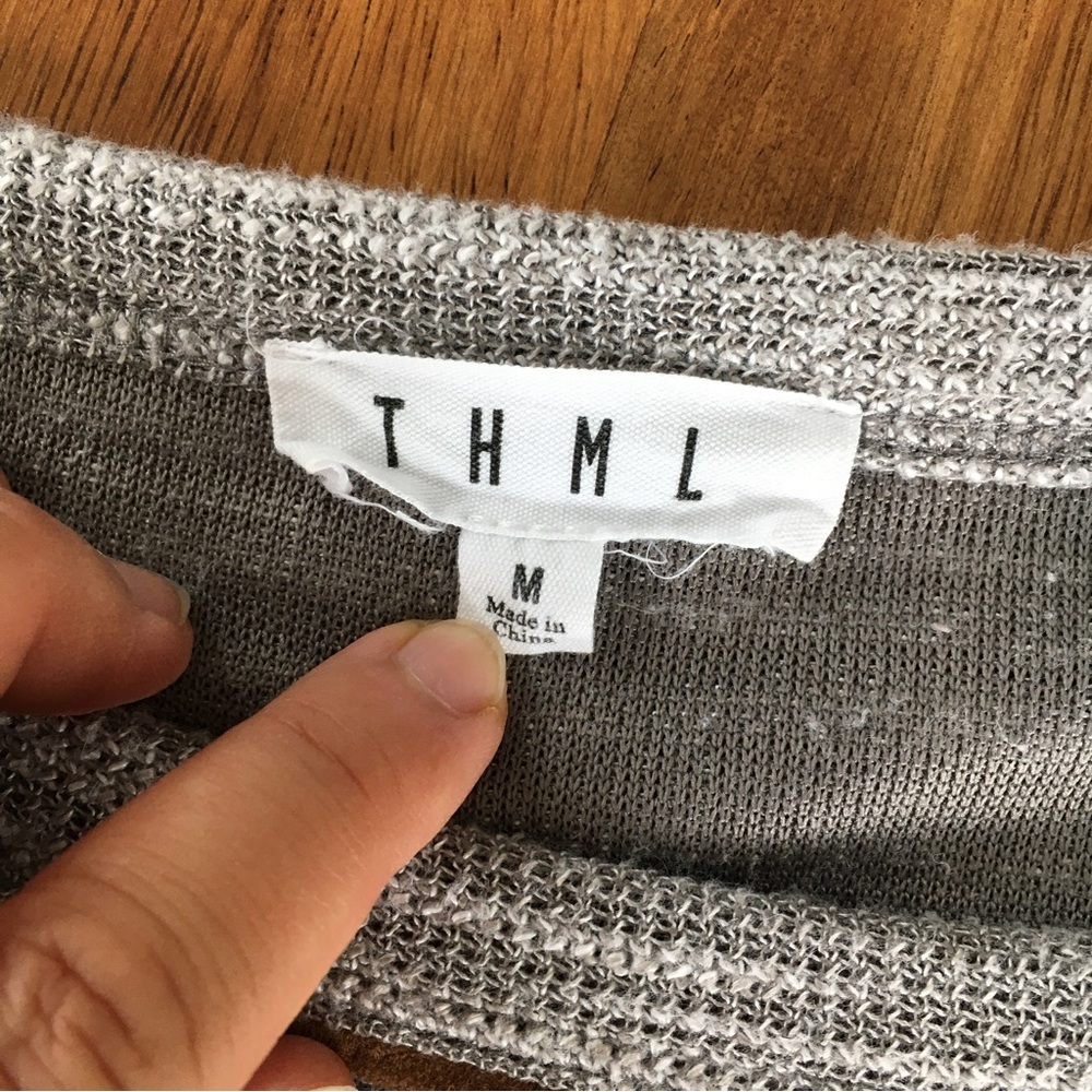 THML Anthropologie Sweater, Knit Women's Colorblock, Sz M - Picture 4 of 10